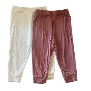 Kyte BABY Bundle of Cream and Mauve leggings 6-12 months